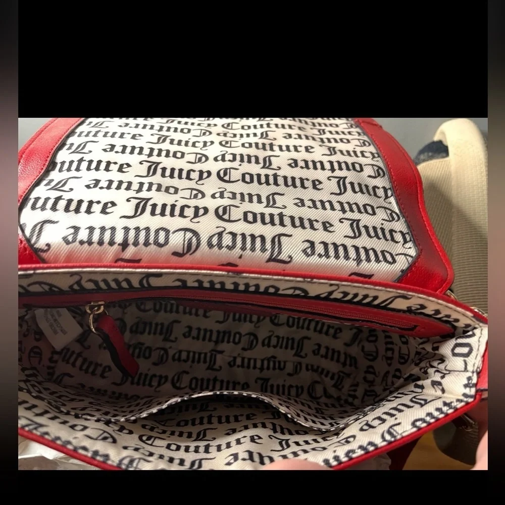 Juicy Couture Lovely Day Studded Flap Crossbody Bag Red NWT